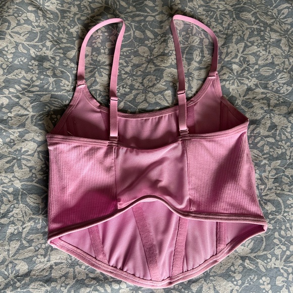 Colsie Pink Ribbed Top - Picture 2 of 3